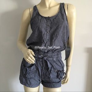 Paris Blues sleeveless short romper with pockets size medium